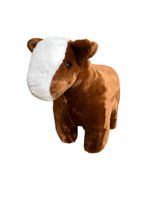 LARGE PLUSH RED SIMMENTAL STEER